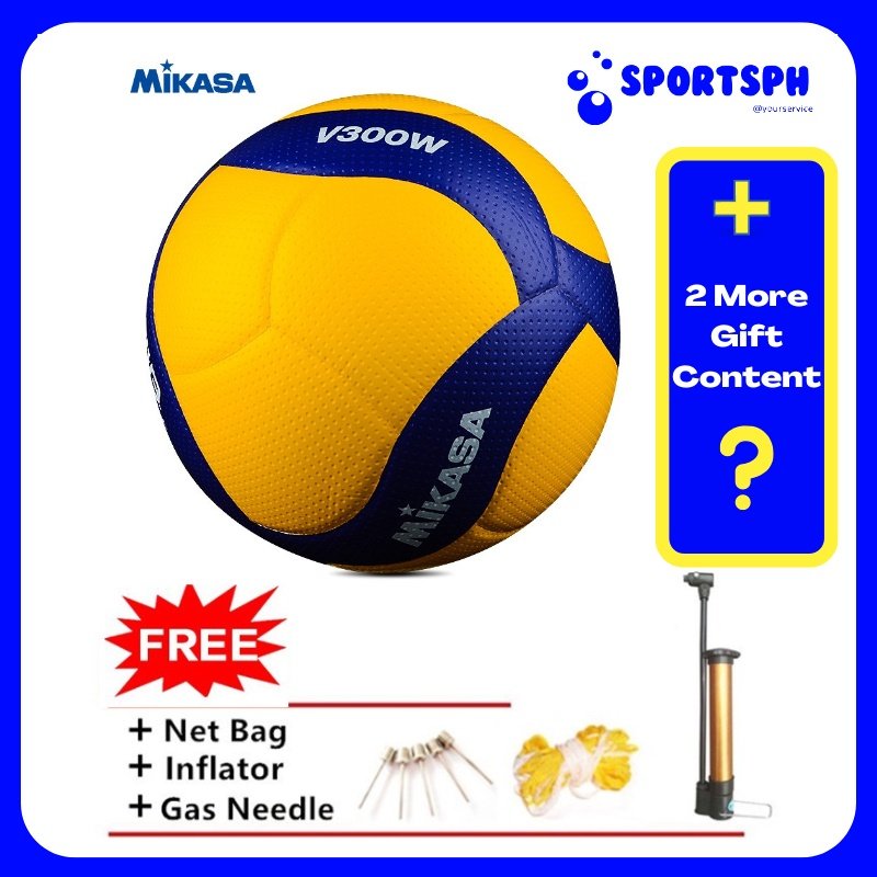 Mikasa V300W Size 5 Volleyball with Accessories